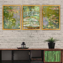 Wallity Cuadro Decorativo Enmarcado de 3 Piezas Multicolor